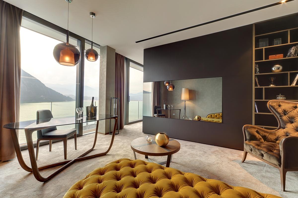 Grand Hotel Campione Campione dʼItalia Exterior foto Interior of a suite at the 7132 Summit